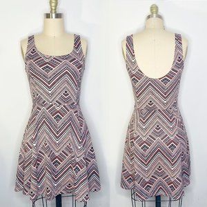 NWOT H&M Divided Geometric Fit + Flare Skater Tank Mini Dress